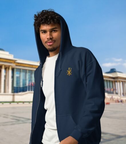 sweat zippé à capuche chrisme