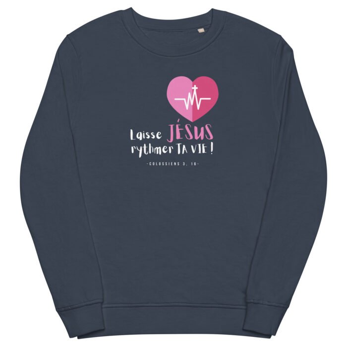 sweat noir laisse jésus rythmer ta vie