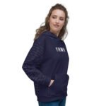 YHWH - Sweat à capuche femme marine | Pull chrétien premium – Image 4