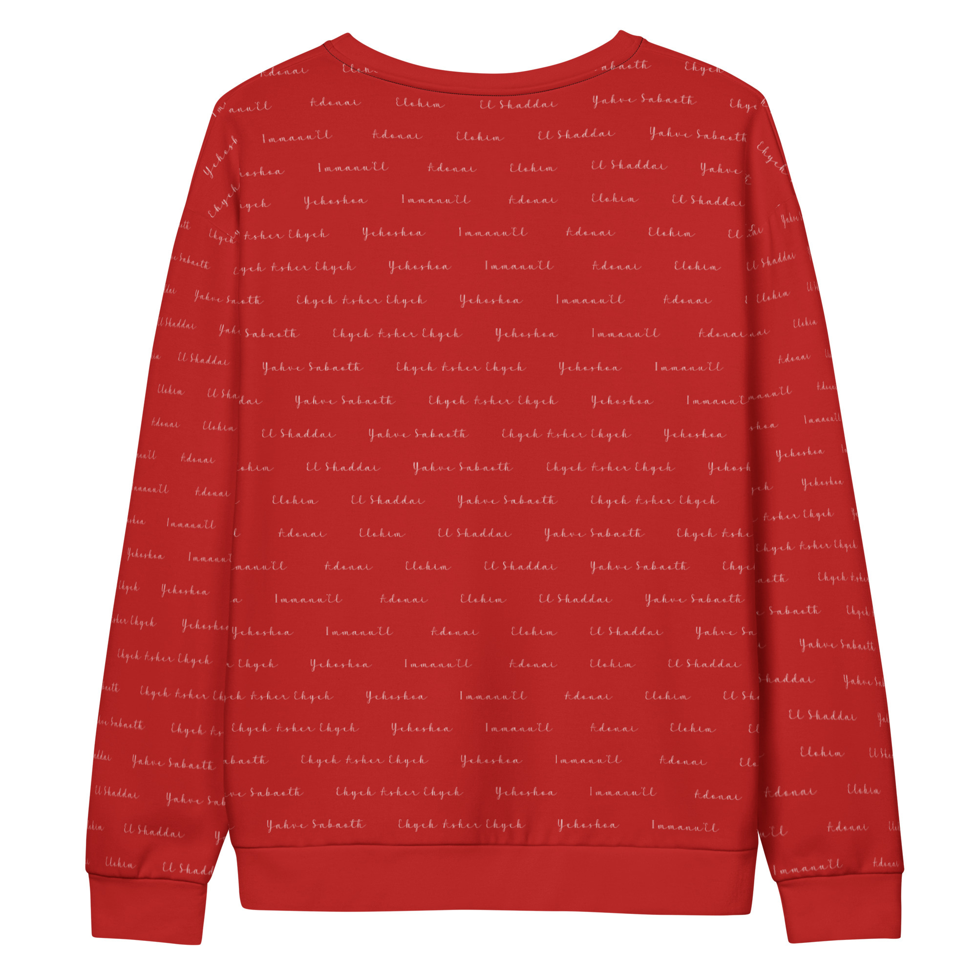 Hoodie Rouge Unisexe YHWH - Sweatshirt Chrétien – Image 4