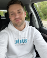 Sweat à capuche chrétien homme "Ma vie appartient à Jésus" | Blanc – Image 7