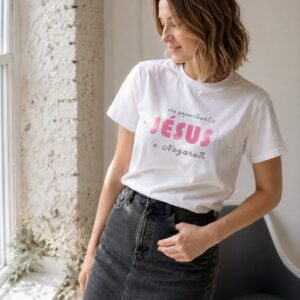 T-shirt coton femme « Ma vie appartient à Jésus » | Blanc