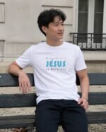T-shirt coton homme Ma vie appartient à Jésus - | Blanc