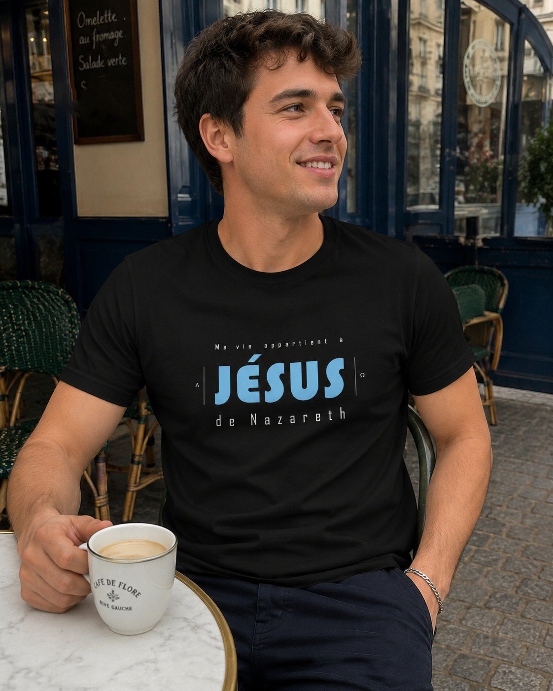 T-shirt coton homme | Ma vie appartient à Jésus