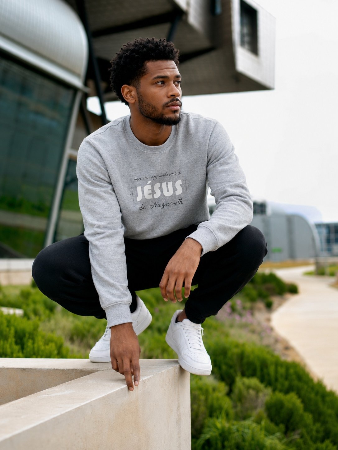 Sweat chrétien homme «Ma vie appartient à Jésus» | Pull bio – Image 15