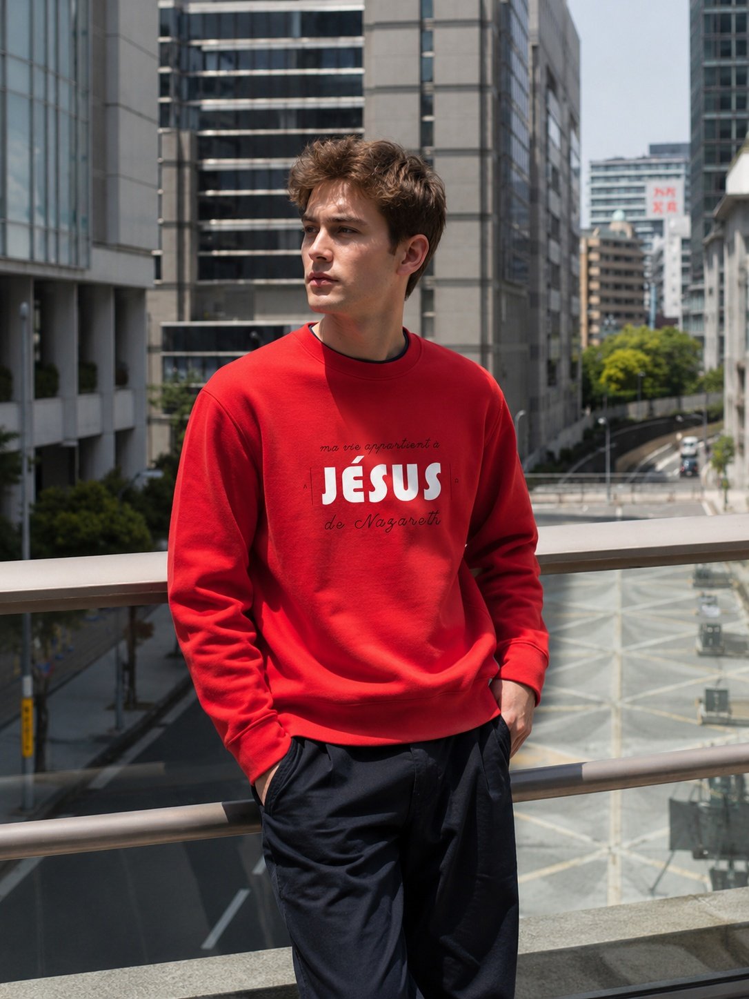 Sweat chrétien homme «Ma vie appartient à Jésus» | Pull bio