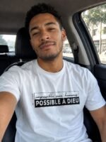 T-shirt chrétien homme “Possible à Dieu” | Coton bio – Image 3