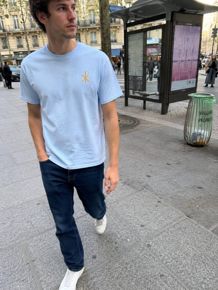 T-shirt chrétien homme brodé “Chrisme” | 100% coton – Image 38