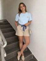 T-shirt chrétien femme brodé “Chrisme” | 100% Coton – Image 3