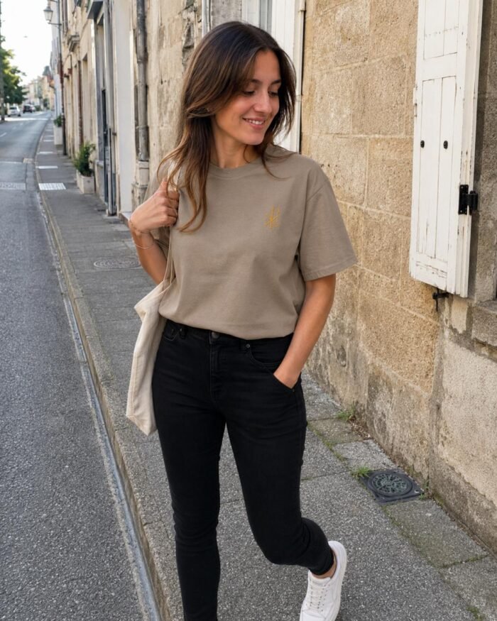 T-shirt chrétien femme brodé “Chrisme” | 100% Coton – Image 22
