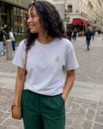 T-shirt chrétien femme brodé “Chrisme” | 100% Coton – Image 33
