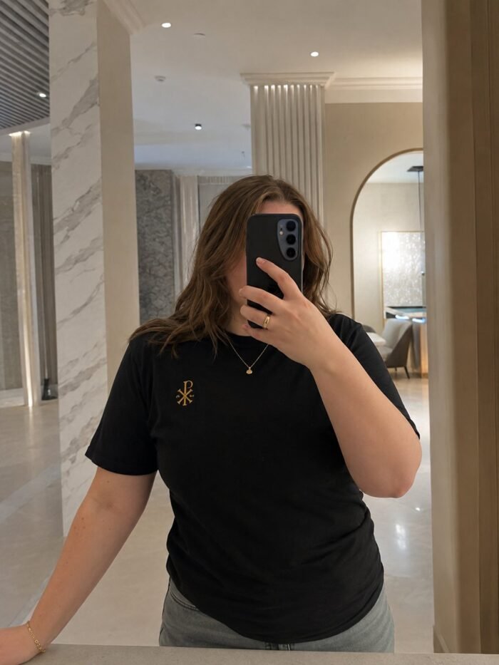 T-shirt chrétien femme brodé “Chrisme” | 100% Coton – Image 13