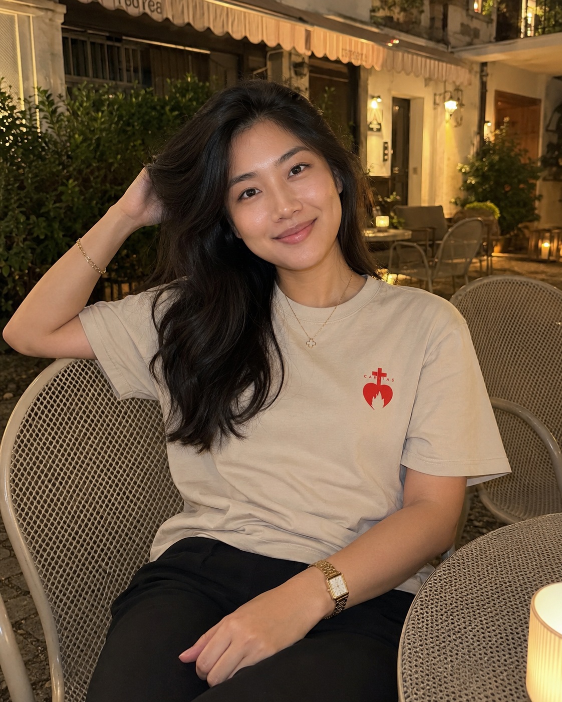 T-shirt brodé femme - Sacré-Cœur | Haut chrétien en coton – Image 27
