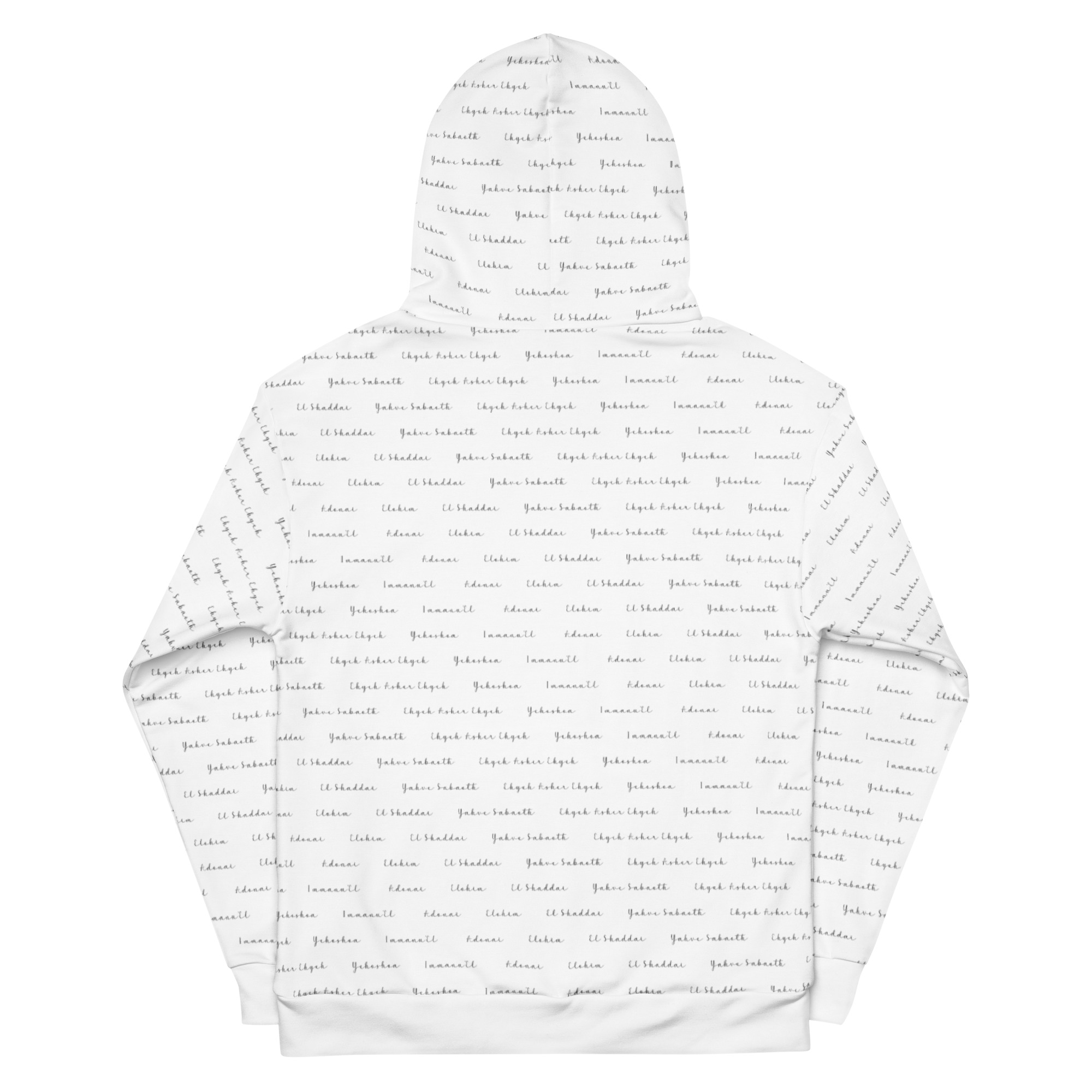 YHWH - Sweat à capuche femme blanc | Pull chrétien premium – Image 4