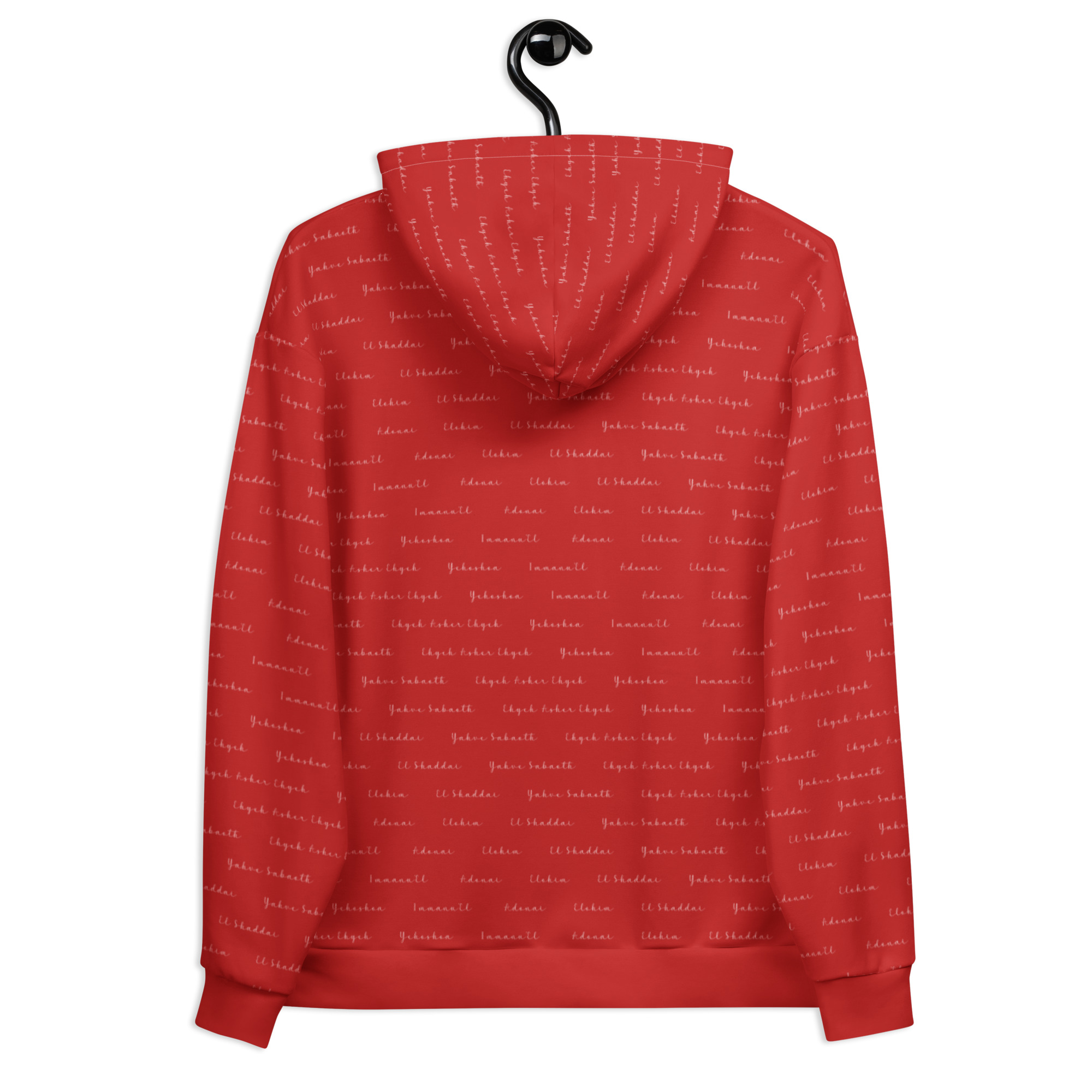 YHWH - Sweat à capuche femme rouge | Pull chrétien premium – Image 6