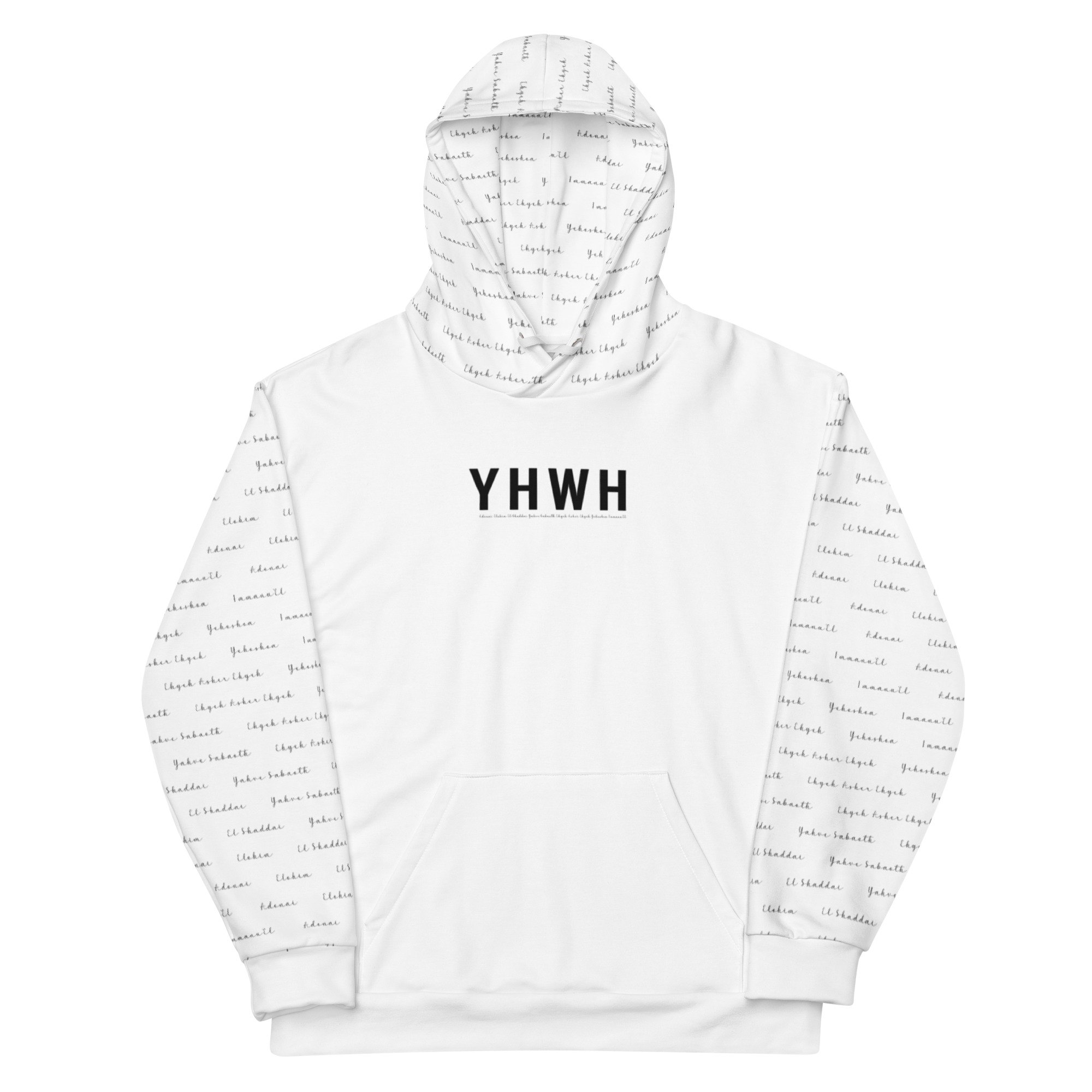 YHWH - Sweat à capuche femme blanc | Pull chrétien premium – Image 2