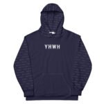 YHWH - Sweat à capuche femme marine | Pull chrétien premium – Image 2
