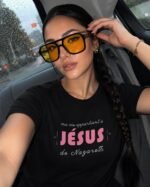 T-shirt coton femme "Ma vie appartient à Jésus" | Noir