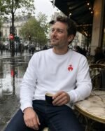 Sweat chrétien brodé "caritas” pour homme | Jean 14:27