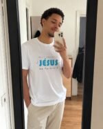 T-shirt coton homme Ma vie appartient à Jésus - | Blanc – Image 4