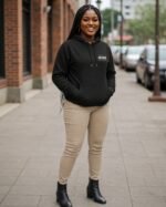 Sweat brodé à capuche chrétien femme “Ma vie appartient...” – Pull Premium – Image 6