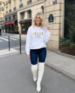 sweat à capuche femme «Jésus le chemin» | Pull blanc – Image 4