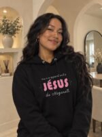 Sweat à capuche femme “Ma vie appartient à Jésus” | Noir