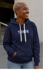 YHWH - Sweat à capuche femme marine | Pull chrétien premium – Image 7
