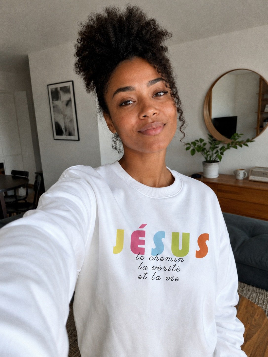 Sweat chrétien femme « Je suis le Chemin, la vérité... »| Pull bio – Image 3