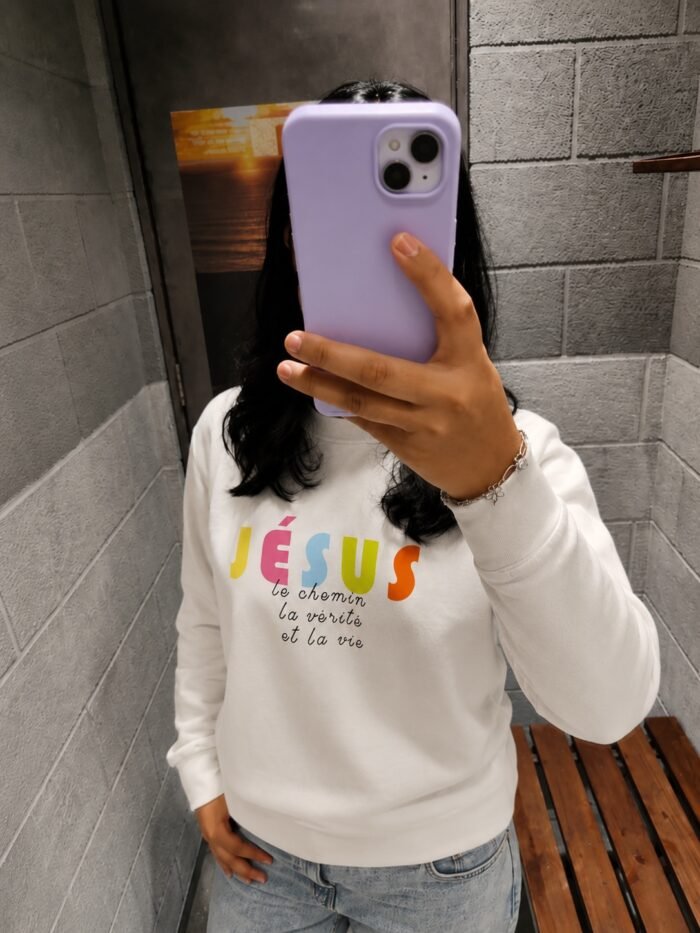 Sweat chrétien femme « Je suis le Chemin, la vérité... »| Pull bio – Image 5