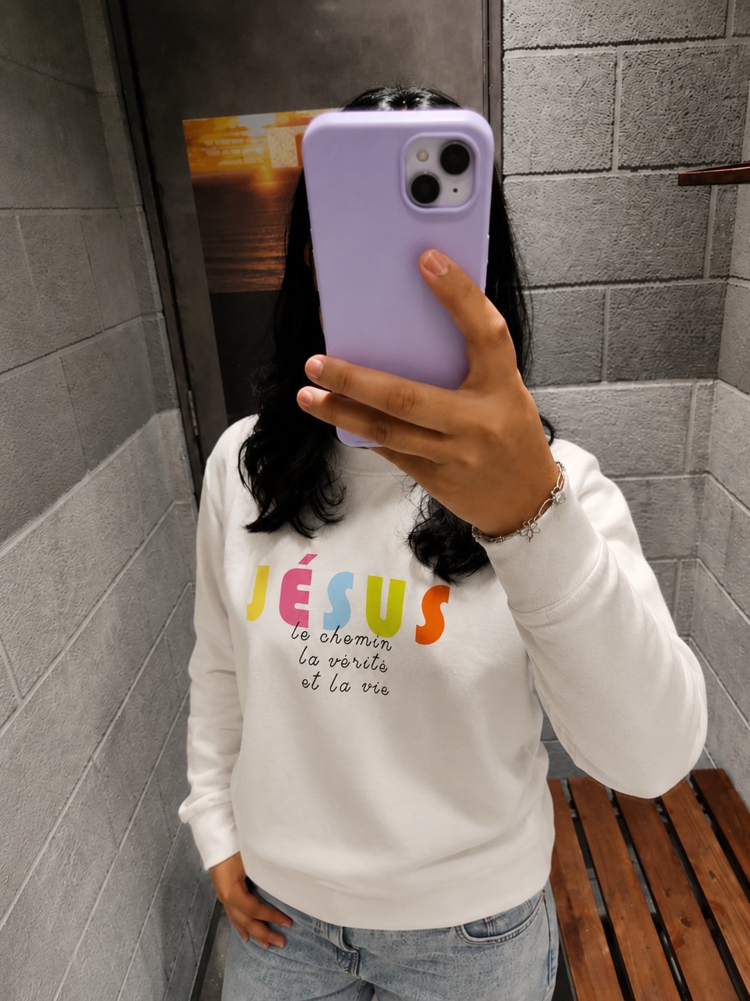 Sweat chrétien femme « Je suis le Chemin, la vérité... »| Pull bio – Image 5