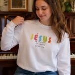 Sweat chrétien femme « Je suis le Chemin, la vérité... »| Pull bio