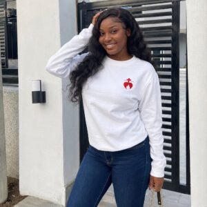 Sweat chrétien femme brodé "caritas” | Jean 14:27