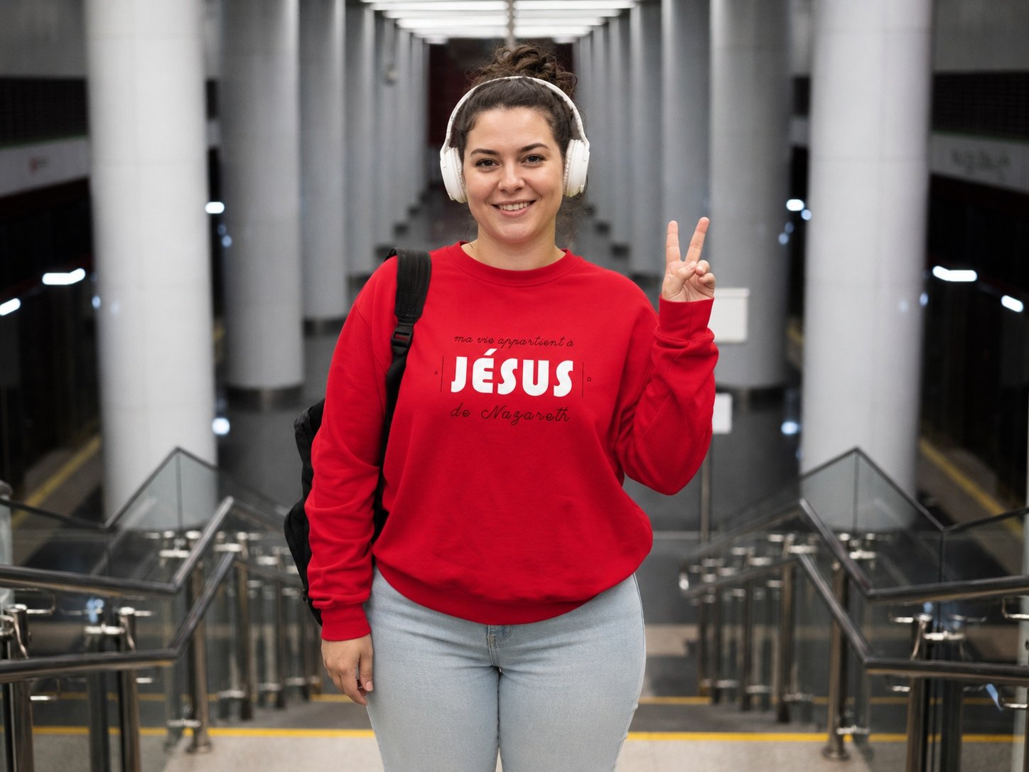 Sweat chrétien femme «Ma vie appartient à Jésus» | Pull – Image 5