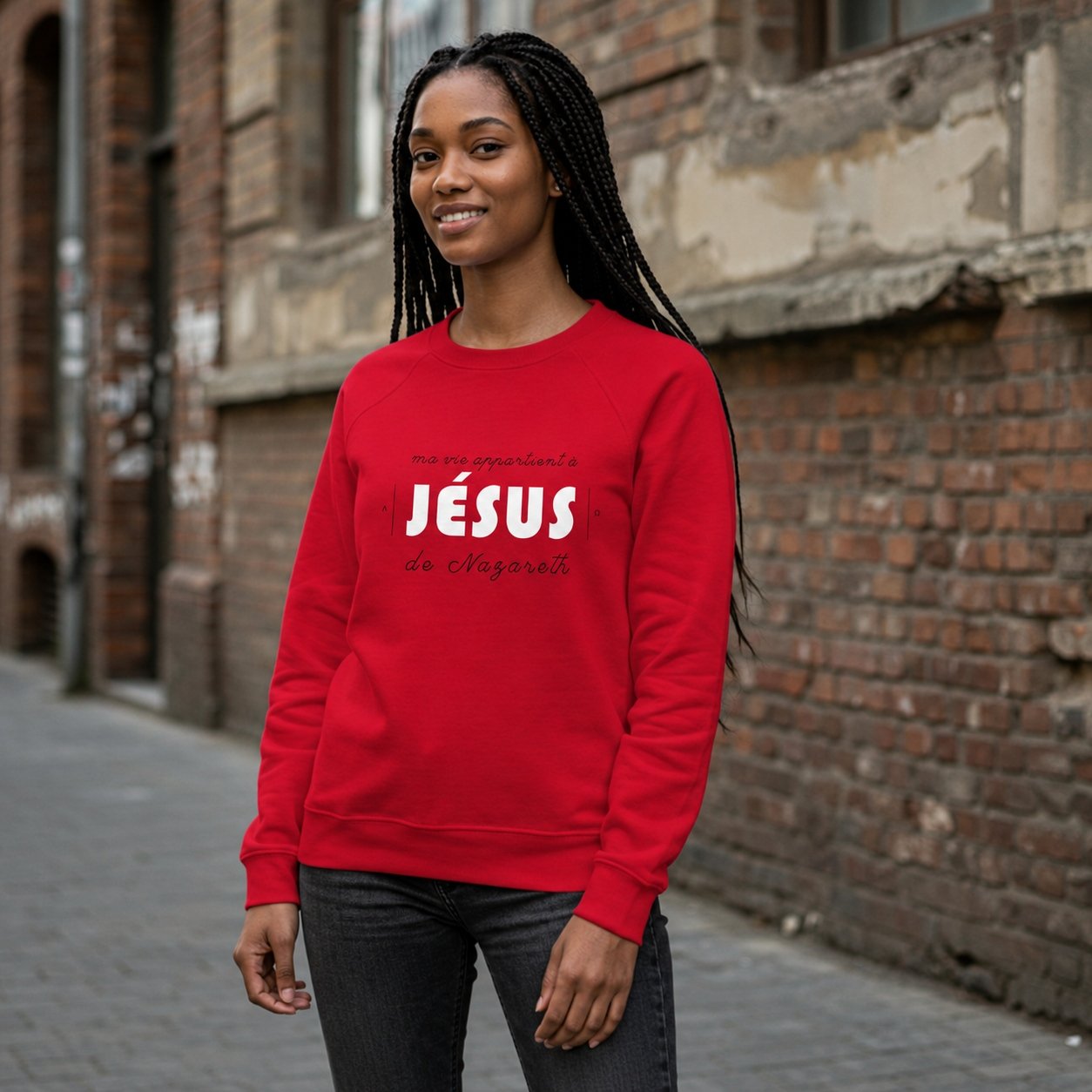 Sweat chrétien femme «Ma vie appartient à Jésus» | Pull – Image 3