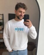 Sweat chrétien homme «Ma vie appartient à Jésus» | Pull blanc – Image 6