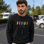 Sweat chrétien «Je suis le Chemin, la vérité et la vie» Pull pour Homme | Noir