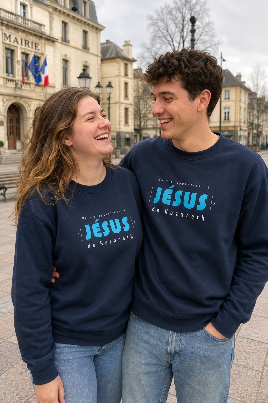 Sweat chrétien homme «Ma vie appartient à Jésus» | Pull Noir – Image 14