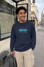 Sweat chrétien homme «Ma vie appartient à Jésus» | Pull Noir – Image 13