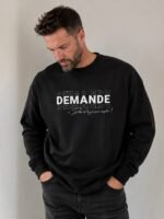 Sweat chrétien homme “Demande à Dieu” | Noir