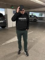 Sweat chrétien homme “Demande à Dieu” | Noir – Image 3