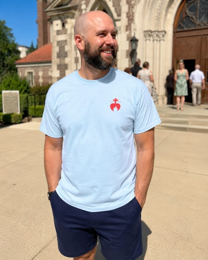 T-shirt brodé homme - Sacré-Cœur | Haut chrétien en coton – Image 26