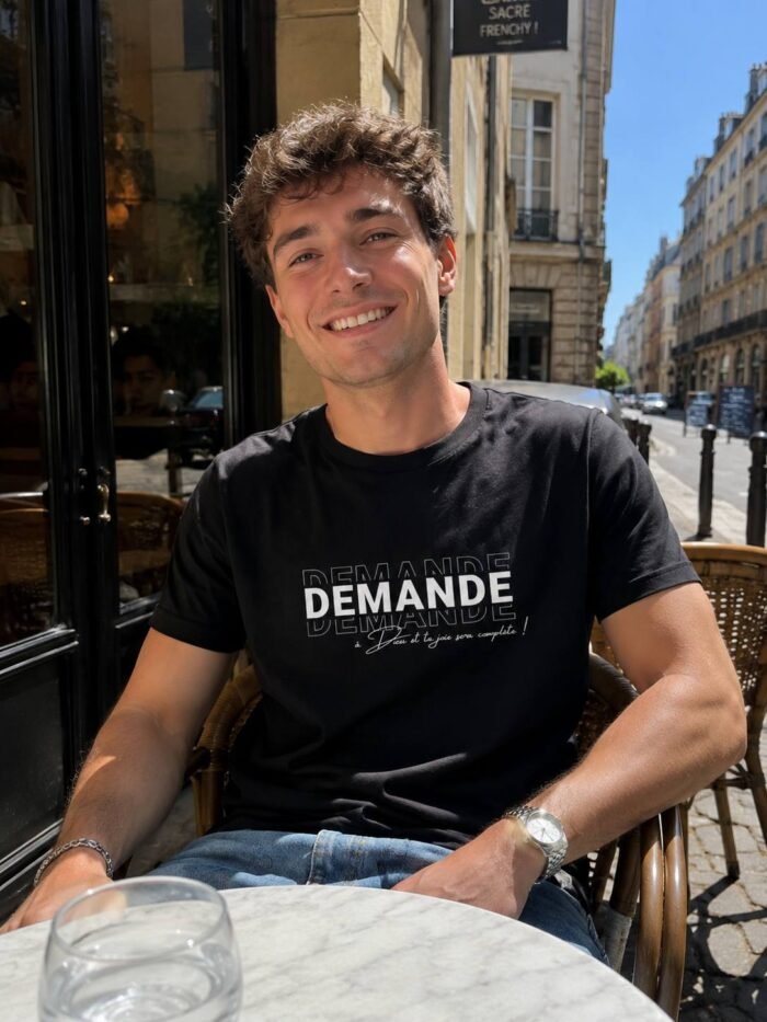 T-shirt chrétien homme “Demande”| Diverses couleurs – Image 4