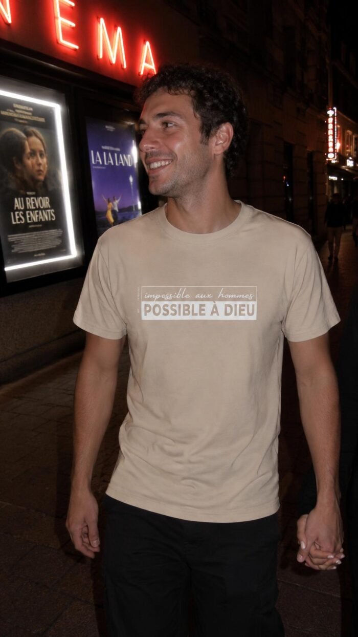 T-shirt chrétien homme “Possible à Dieu” | En couleurs – Image 14