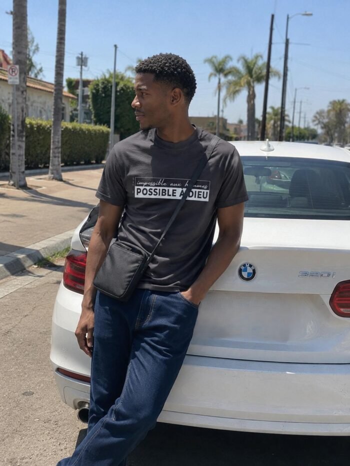 T-shirt chrétien homme “Possible à Dieu” | En couleurs – Image 6