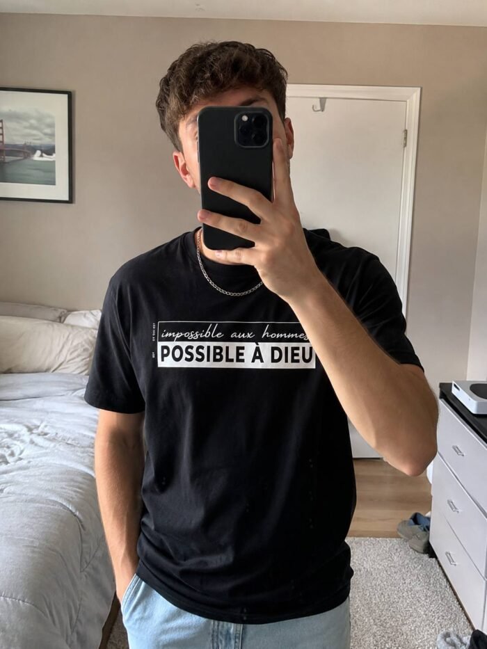 T-shirt chrétien homme “Possible à Dieu” | En couleurs – Image 20