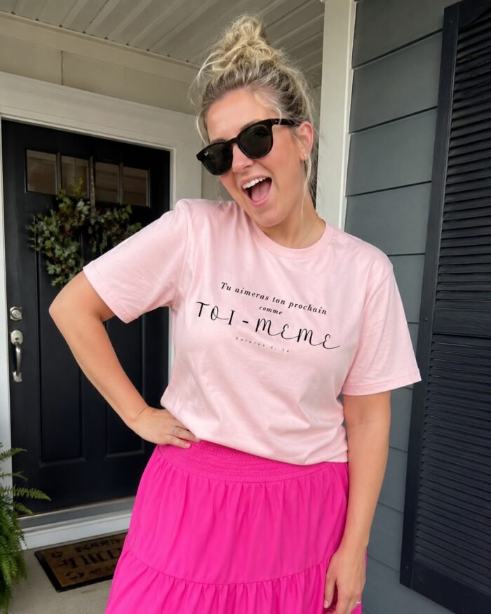 Aimer son prochain T-shirt coton femme | Haut chrétien – Image 8