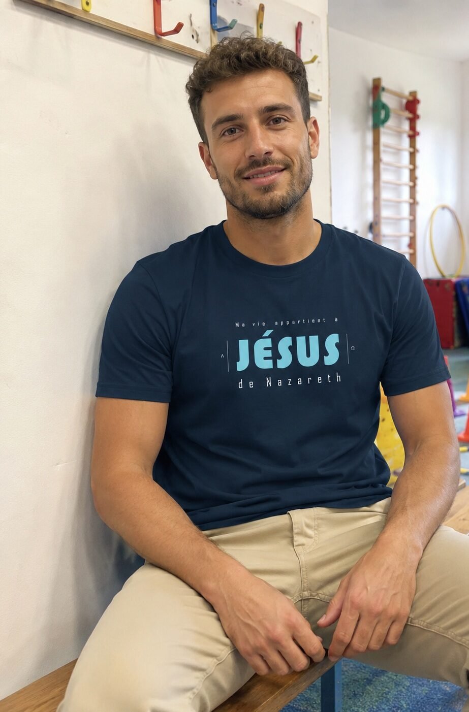 T-shirt coton homme | Ma vie appartient à Jésus – Image 7
