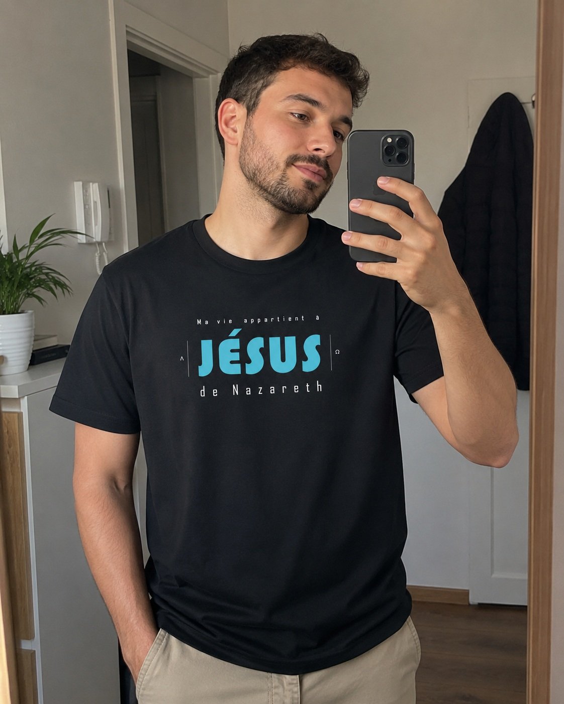 T-shirt coton homme | Ma vie appartient à Jésus – Image 5