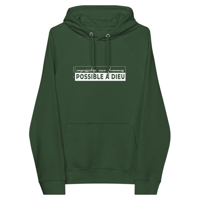 Sweat à capuche chrétien femme “Possible à Dieu” | Pull – Image 14